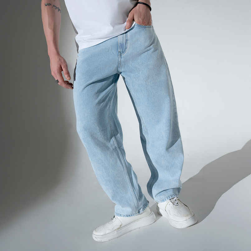 Hubberholme Men's Relaxed Fit Clean Look Stretchable Jeans | Light Blue - 34 Hubberholme Men's Relaxed Fit Clean Look Stretchable Jeans | Light Blue - 34