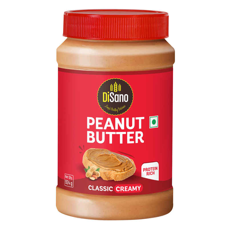 Disano Peanut Butter - Creamy, 26% Protein, No Trans Fat & Preservatives