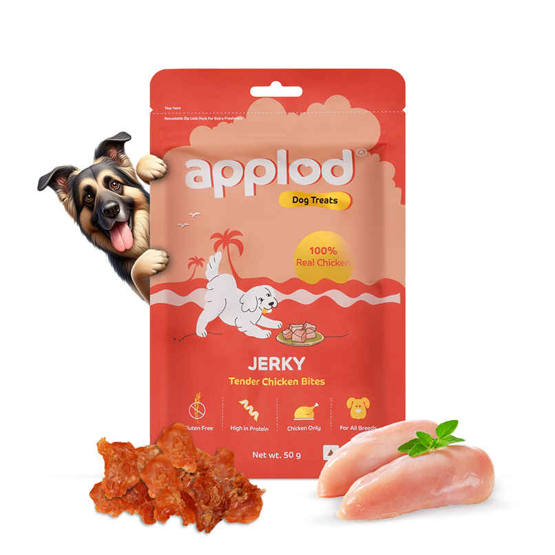 Applod Dehydrated Chicken Bites Dog Treat | Gluten Free Treats | For Puppy & Adult Dogs