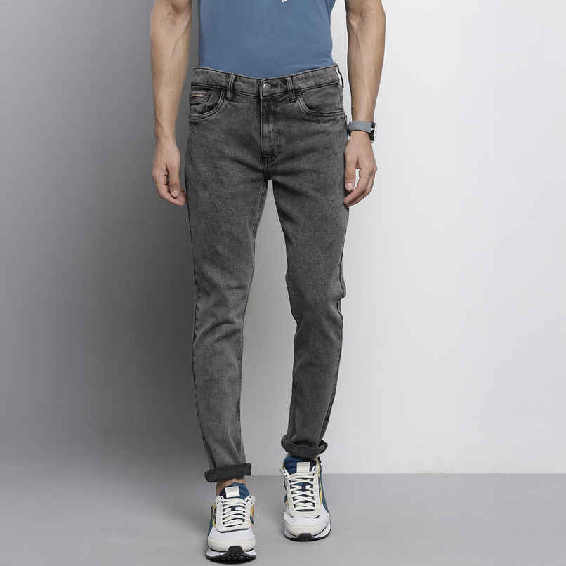 The Indian Garage Co Men | Slim Fit Solid Casual Jeans | Black | 34