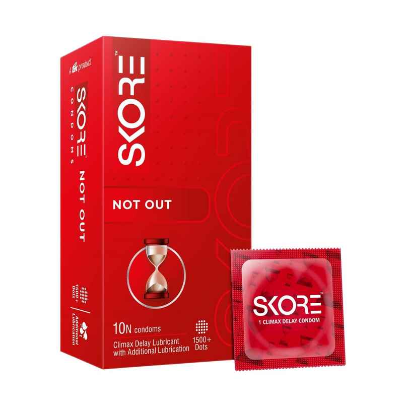 Skore Not Out Condoms - Climax Delay & Dotted