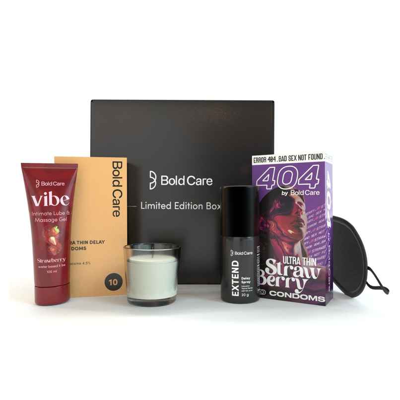 Bold Care Limited Edition Honeymoon Gifting Pack For Him & Her - Strawberry Flavour