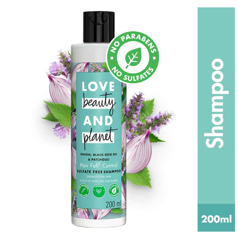 Love Beauty and Planet Onion, Blackseed Oil & Patchouli Hairfall Control Sulfate Free Shampoo Love Beauty and Planet Onion, Blackseed Oil & Patchouli Hairfall Control Sulfate Free Shampoo