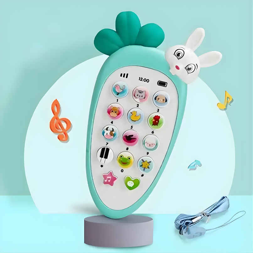 Fablue Cell Phone Musical Toy - Animal Sounds And Number Learning For Kids And Toddlers - Green