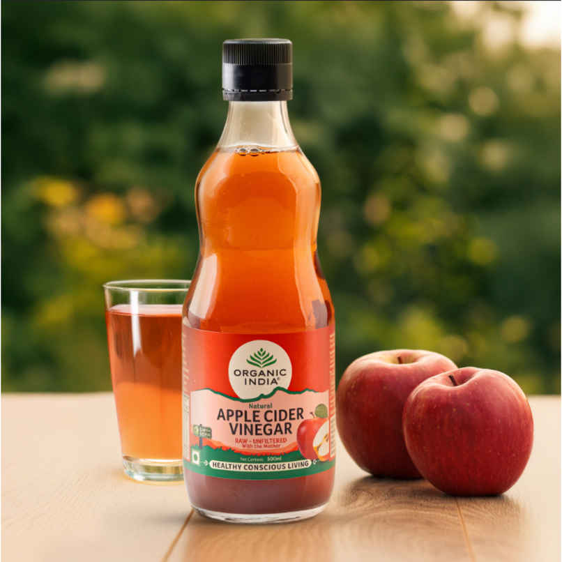 A TATA Product - Organic India Apple Cider Vinegar, Extracted from Spanish Red Apples
