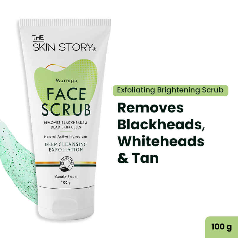 The Skin Story Face Scrub With Moringa Gently Removes Tan Blackheads Whiteheads Dead Skin Cells
