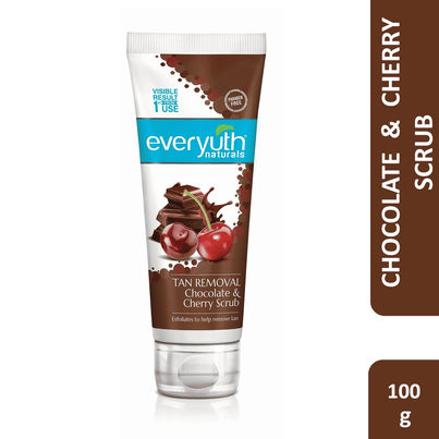 Everyuth Naturals Tan Removal Scrub - Chocolate & Cherry Dtan, Paraben Free
