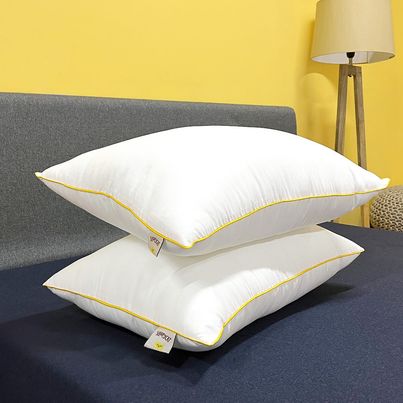 SleepyCat Fiber Lite Pillow Medium Soft White(Standard Size, 27 x 17Inches)