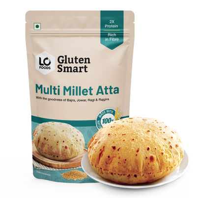 Lo Foods Gluten Free Flour (Jowar Flour, Ragi Flour and Millet atta) - Multigrain Atta