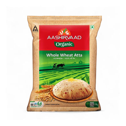 Aashirvaad Organic 100% Organic Whole Wheat Atta, 0% Maida