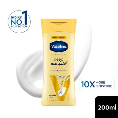 Vaseline Deep Moisture Body Lotion | For Dry Skin | Moisturised Glowing Skin | With Pro Ceramides
