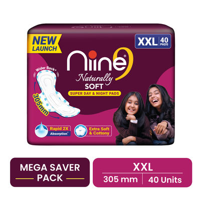 Niine Naturally Soft Day & Night XXL Sanitary Pads | 305 mm