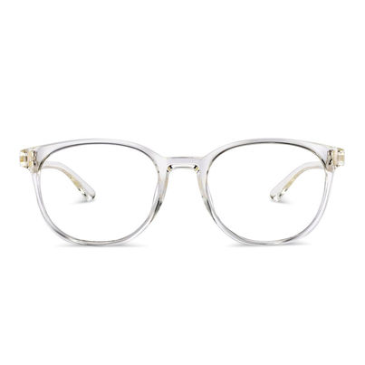 Lenskart Blu Unisex Solid Plastic Computer Glasses | Crystal Transparent - L