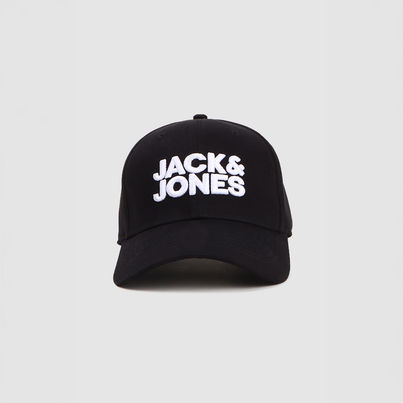 Jack & Jones Men's Embroidered Cotton Baseball Cap | Black - Free Size Jack & Jones Men's Embroidered Cotton Baseball Cap | Black - Free Size