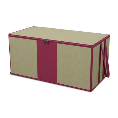 Kuber Industries Underbed Storage Bag | Waterproof Blanket & Clothing Organizer | Maroon -Beige Kuber Industries Underbed Storage Bag | Waterproof Blanket & Clothing Organizer | Maroon -Beige