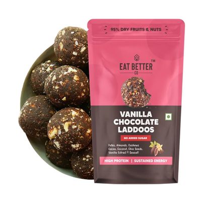 Eat Better Co - Vanilla & Chocolate Ladoos - No Added Sugar - High Protein, 100% Natural Eat Better Co - Vanilla & Chocolate Ladoos - No Added Sugar - High Protein, 100% Natural