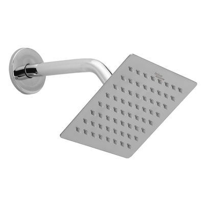 Hindware 150 mm Stainless Steel Ultra Thin Overhead Rain Shower with 225 mm Arm - Square Head Hindware 150 mm Stainless Steel Ultra Thin Overhead Rain Shower with 225 mm Arm - Square Head
