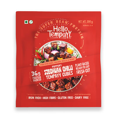 Hello Tempayy 36g Protein Tempeh Cubes | Szechuan - Low Fat & High Fibre