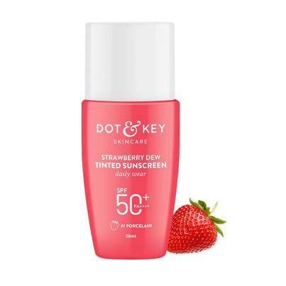 Dot & Key Strawberry Dew Tinted Sunscreen SPF 50+ PA++++ - 01 Porcelain