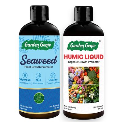 Garden Genie Seaweed Liquid and Humic Liquid | For Promoting Plant Boost and Gardening Soil Health Garden Genie Seaweed Liquid and Humic Liquid | For Promoting Plant Boost and Gardening Soil Health