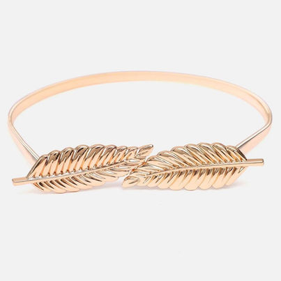 YouBella Jewellery Celebrity Inspired Adjustable Metal Plate Type Golden Kamarband Waist Belt (S-1)