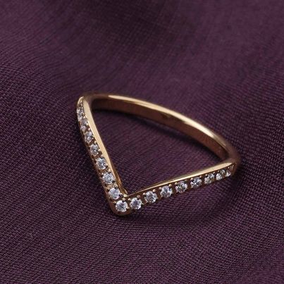 Palmonas Chevron Ring For Womens | Waterproof And Anti-Tarnish
