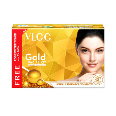 VLCC Gold Facial Kit with Rose Water Toner