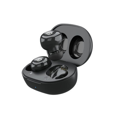Portronics Harmonics Twins S3 Smart TWS Earbuds with 20 Hrs Playtime, Bluetooth 5.2, 8mm Drivers, Lightweight Design - Black