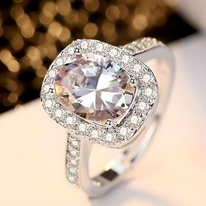 YouBella Jewellery Solitaire Crystal Silver Plated Ring For Women - Silver