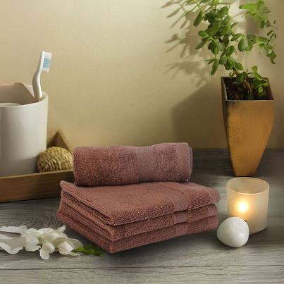 Bianca Face Towel Soft Brown | Set of 4 - 30cm x 30cm Bianca Face Towel Soft Brown | Set of 4 - 30cm x 30cm