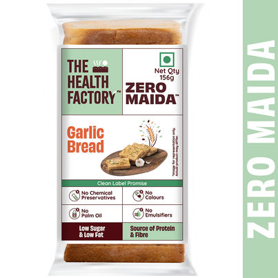 The Health Factory Zero Maida Garlic Bread | Clean Label - Not Brown The Health Factory Zero Maida Garlic Bread | Clean Label - Not Brown