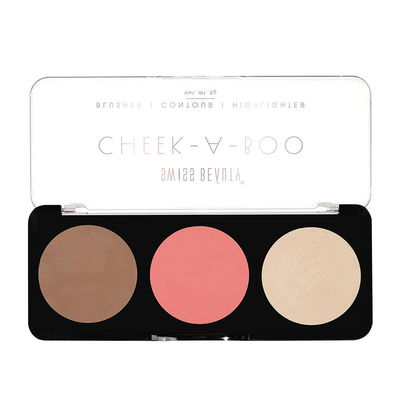 Swiss Beauty Cheek-A-Boo 3 In One Blusher Contour And Highlighter - 2