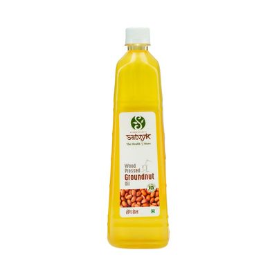 Satvyk Groundnut (Peanut) Wood Cold Pressed Oil | Healthy Cooking Oil