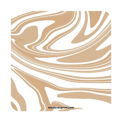 Mad Over Print Marble Coaster (Set Of 6)