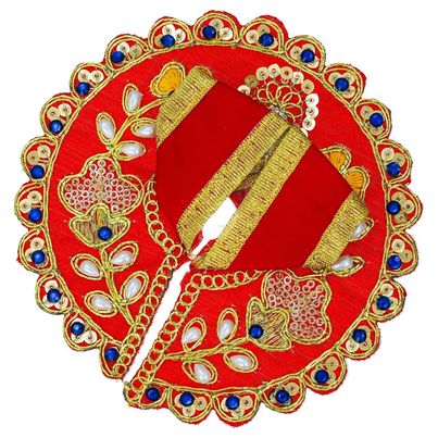 Floral Decorative Ladoo Gopal Dress for Idol (Size 1) Krishna Costume | Krishna Janmastami Special (Ecraftindia)