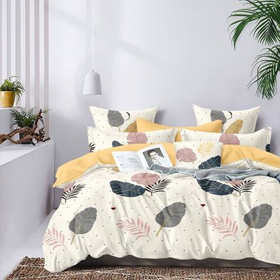 Elegant Weavers Printed Double Bedsheet with 2 Pillow Cover - Zade | 220cm x 240cm