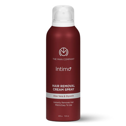 The Man Company Intimo Hair Removal Spray cream Spray (200 gm) I Contains aloevera & glycerin I for Men & Women |mild & easy to use