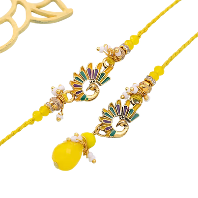 Bhaiya Bhabhi Radiant Peacock Rakhis (Floweraura)