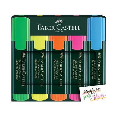 Faber-Castell Text Liner Pen Assorted Set Of 5