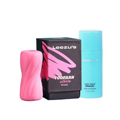 Leezu's Toofaan Intense Stroker Personal Massager with Water Based Lubricating Gel