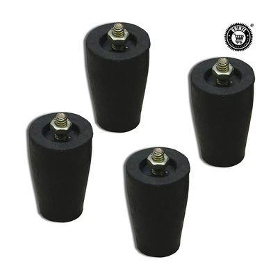 Quinze Lpg Gas Stove Rubber Legs With Inner Stainless Steel Nut & Bolt | Black | 4 Pieces