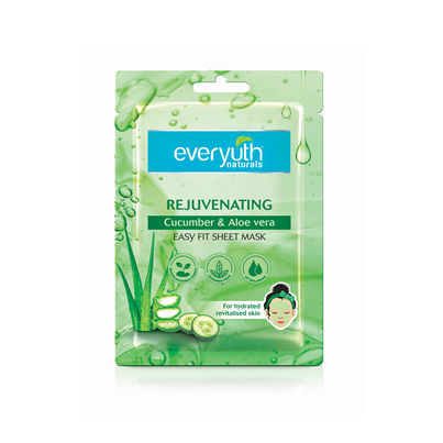 Everyuth Naturals Rejuvenating Cucumber | Aloe Vera Easy Fit Sheet Mask