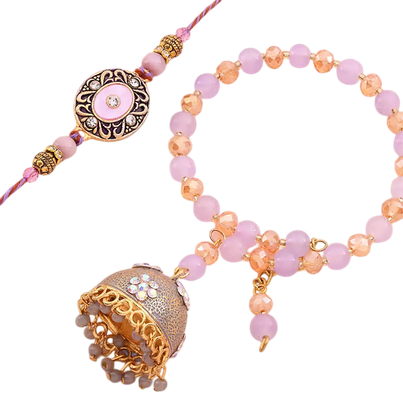 Bhaiya Bhabhi Lilac Glow Rakhi (Floweraura)