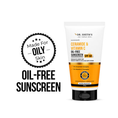 Dr. Sheth'S Ceramide & Vitamin C Oil-Free Sunscreen Spf 50+ Pa++++ For Oily Skin Dr. Sheth'S Ceramide & Vitamin C Oil-Free Sunscreen Spf 50+ Pa++++ For Oily Skin