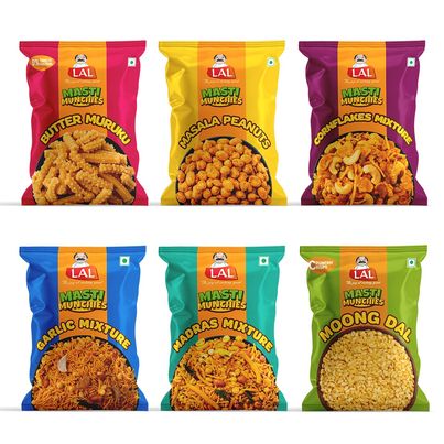 Lal Sweets Namkeens | Pack Of 6 Lal Sweets Namkeens | Pack Of 6