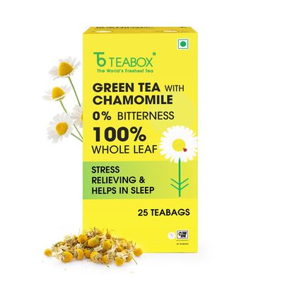 Teabox Chamomile Green Tea - Calming Sleep Tea Bags