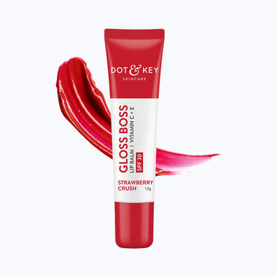 Dot & Key Gloss Boss Lip Balm SPF 30 Vitamin C + E - Strawberry Crush Dot & Key Gloss Boss Lip Balm SPF 30 Vitamin C + E - Strawberry Crush