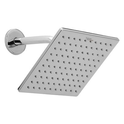 Hindware 200 mm Stainless Steel Easy Clean Rain Shower Without Arm - Square Head Hindware 200 mm Stainless Steel Easy Clean Rain Shower Without Arm - Square Head