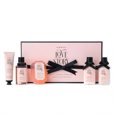 Kimirica Love Story Experience Set | Luxury Bath & Body Selfcare Gift Set for Women