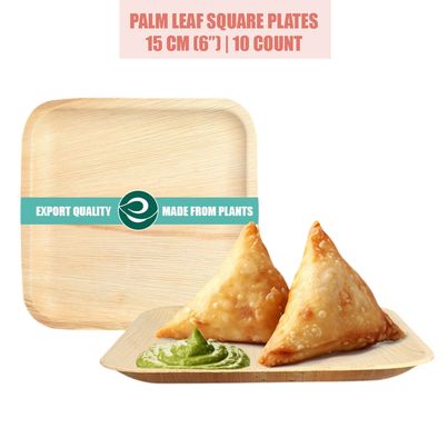 Eco Soul 6 inch Square | 10 Count | Palm Leaf Plate Eco Soul 6 inch Square | 10 Count | Palm Leaf Plate